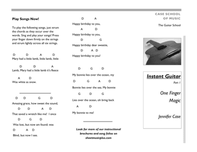 Instant Guitar One-Finger Magic part 1 (arr. J. Case)