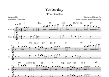 Yesterday (arr. Bernardo Thronicke)