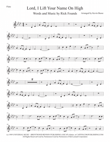 Lord, I Lift Your Name On High (arr. Kevin Busse)