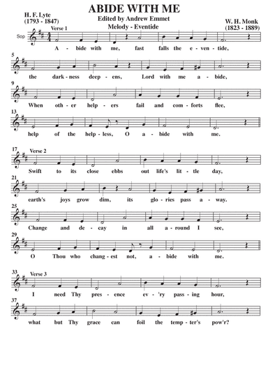 Abide With Me A Cappella SAB (arr. Edited by Andrew Emmet)