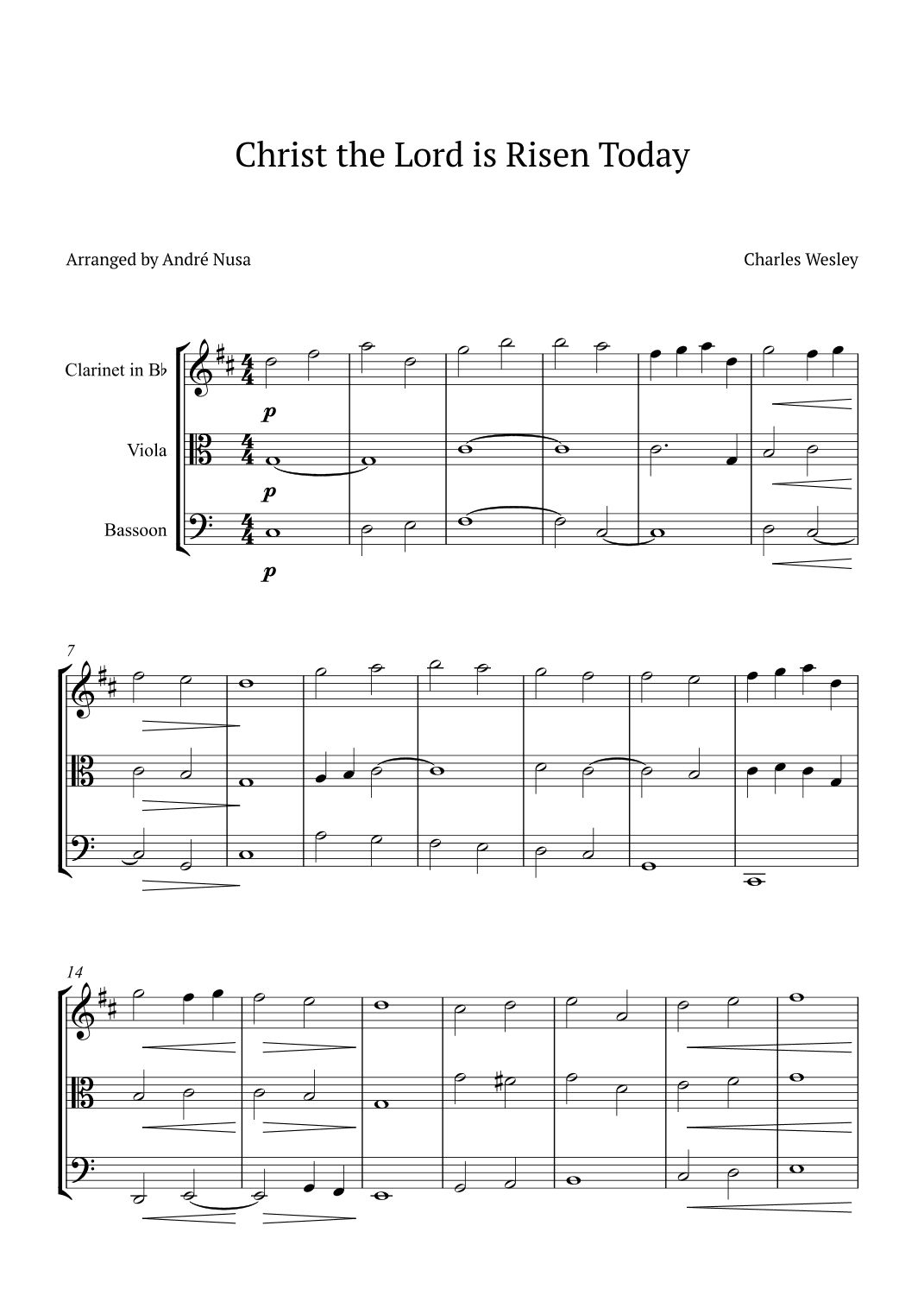 Christ the Lord is Risen Today (arr. André Nusa)