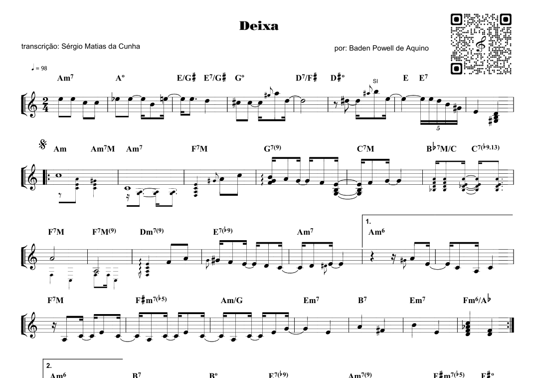 Deixa (arr. Sérgio Matias da Cunha)