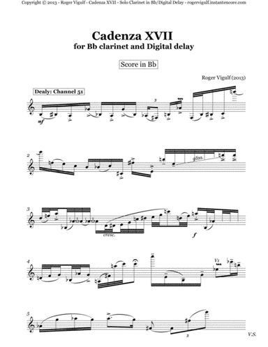 Cadenza XVI for Solo Clarinet