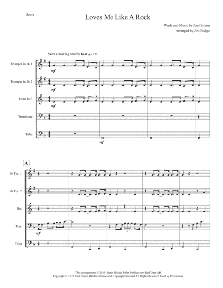 Loves Me Like A Rock (arr. Jim Bicigo)