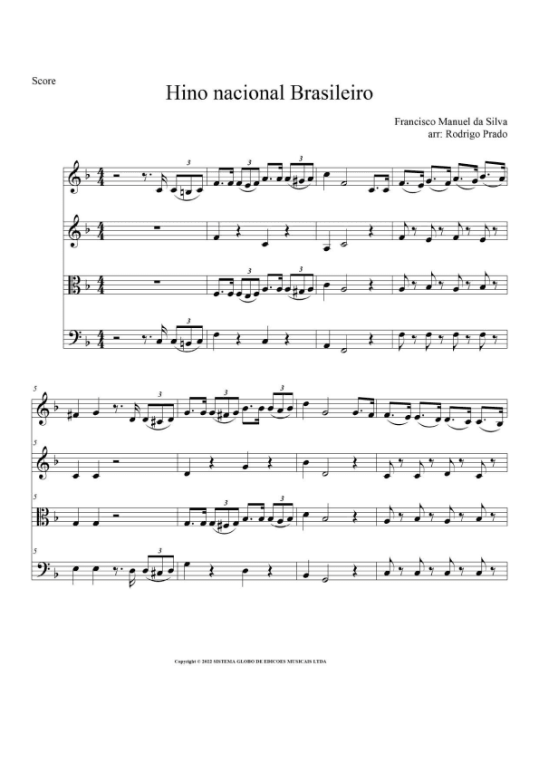 Hino Nacional Brasileiro (arr. Rodrigo Prado)
