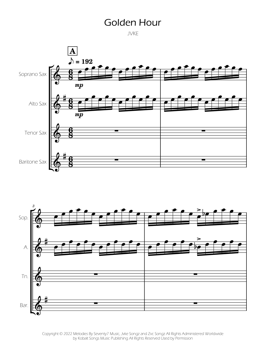 Golden Hour (arr. Ygor Nunes)