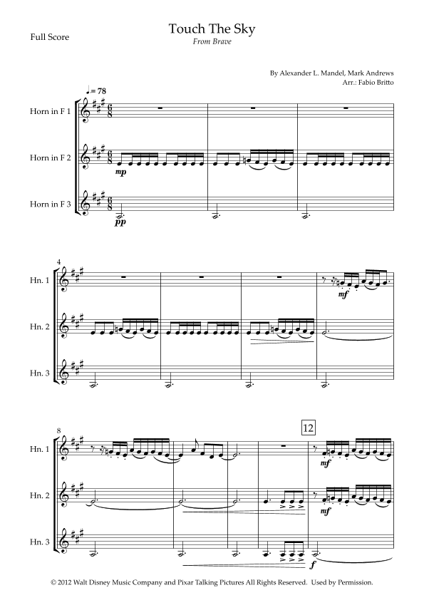Touch The Sky (arr. Fabio Britto)