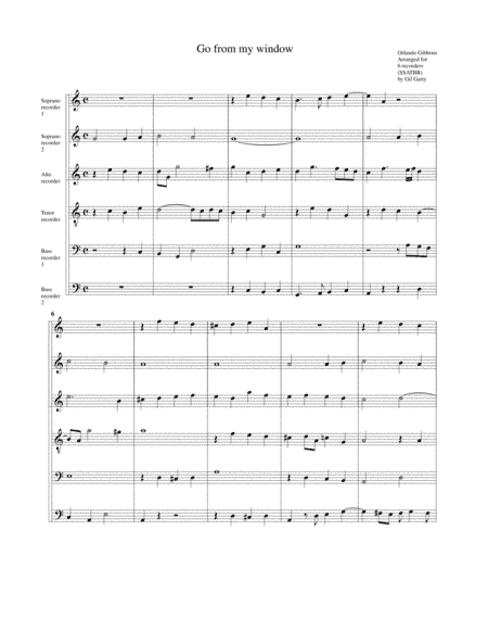 Go from my window (arrangement for 6 recorders) (arr. Gil Garty)