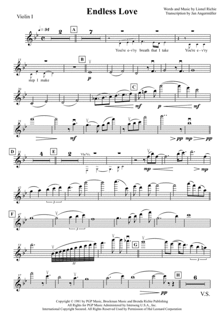 Endless Love (arr. Jan Angermüller)