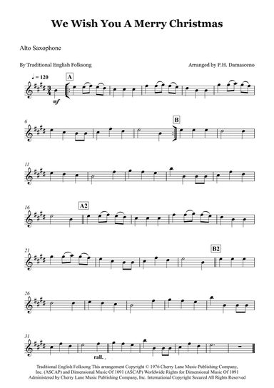We Wish You A Merry Christmas (arr. P.H. Damasceno)