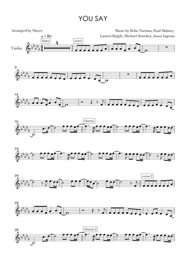 You Say (arr. Slayer)