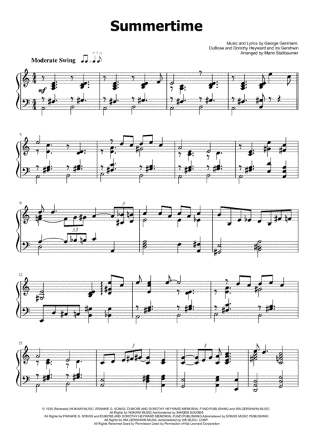 Summertime (arr. Mario Stallbaumer)