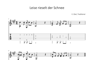 Leise rieselt der Schnee (arr. Bettina Schipp)