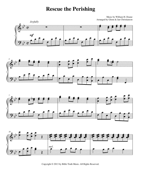 Rescue The Perishing (arr. Glenn & Jan Christianson)