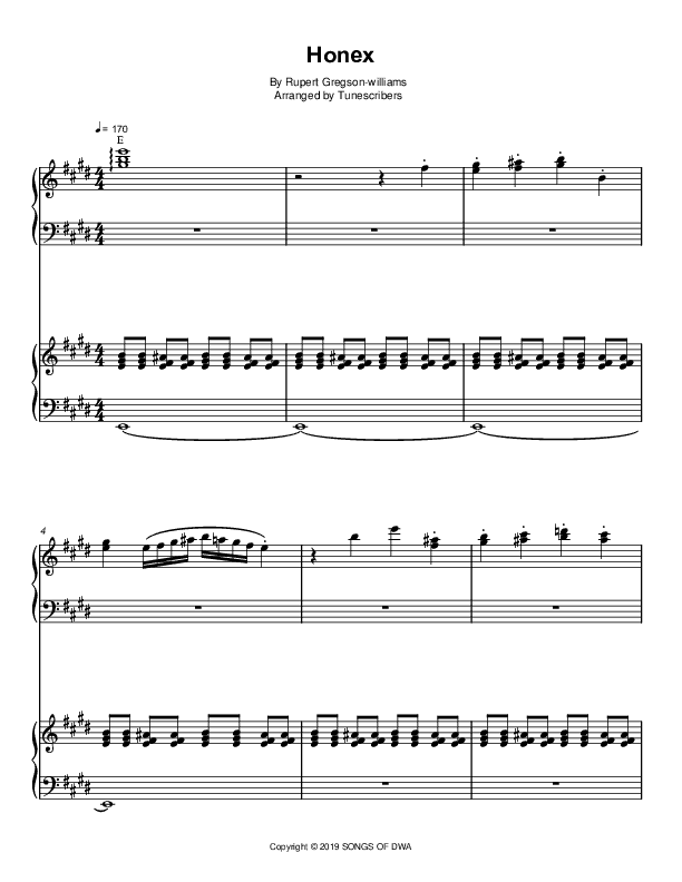 Honex (arr. Tunescribers)