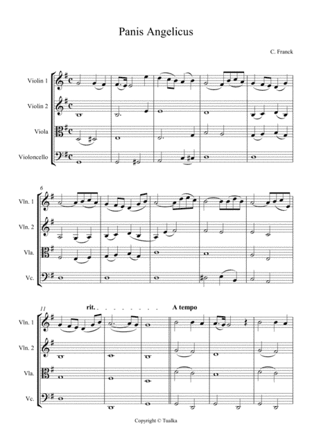 César Franck - Panis Angelicus (arr. Tualka)