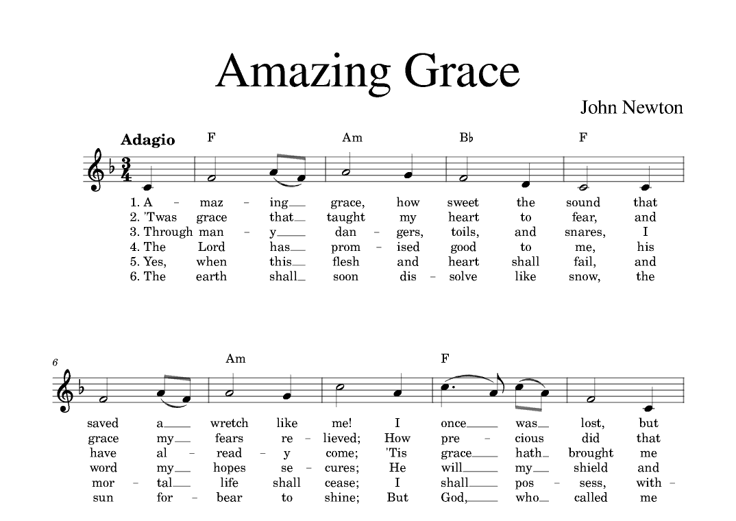 Amazing Grace (arr. Golden Skull Editions)