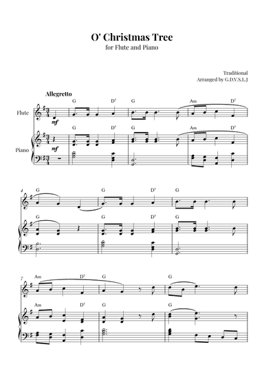 O' Christmas Tree (arr. G.D.V.S.L.J)