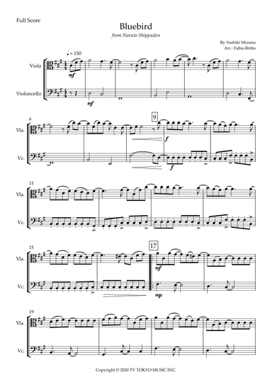 Ikimono Gakari's Blue Bird (arr. Fabio Britto)