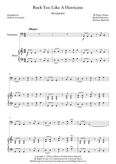 Rock You Like A Hurricane (arr. Gildson Cerqueira)