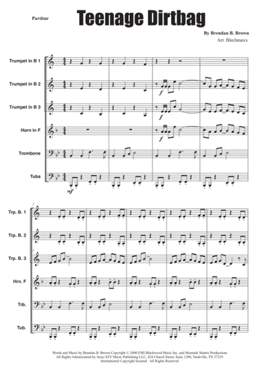 Teenage Dirtbag (arr. BlechMax)