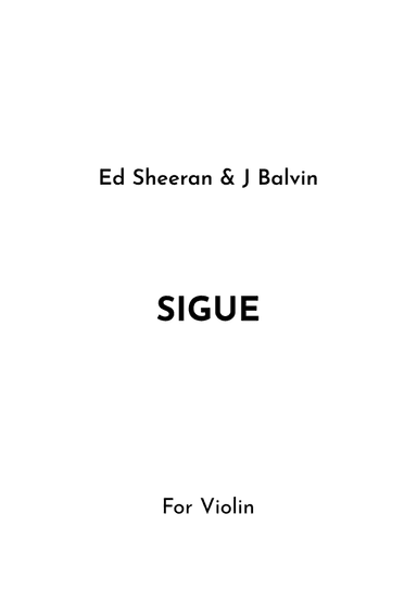 Sigue (arr. Jireh J.)