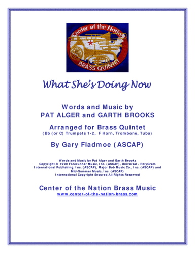 What She's Doing Now (arr. Gary Fladmoe (ASCAP))