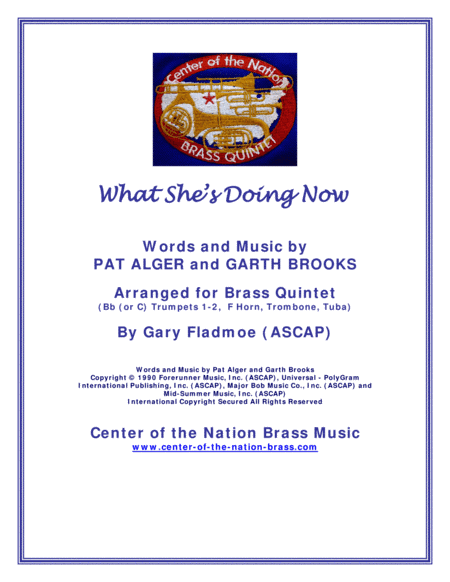 What She's Doing Now (arr. Gary Fladmoe (ASCAP))