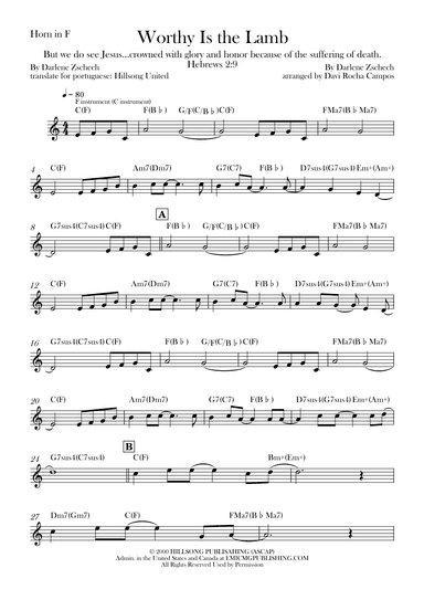 Worthy Is The Lamb (arr. Davi Rocha Campos)