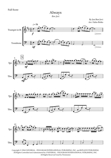 Always (arr. Fabio Britto)