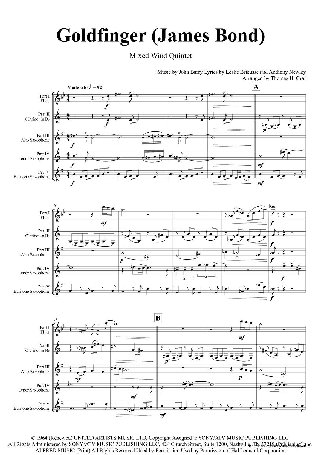 Goldfinger (arr. Thomas Graf)