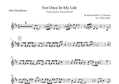 For Once In My Life (arr. Fabio Britto)