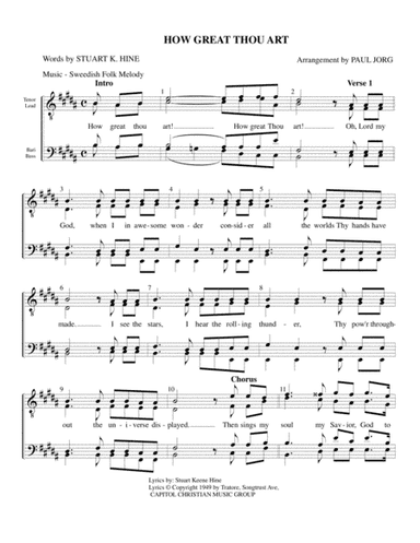 How Great Thou Art (arr. Paul A. Jorg)
