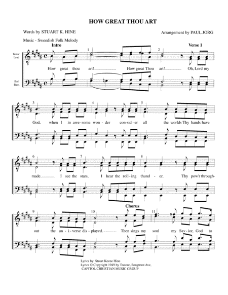 How Great Thou Art (arr. Paul A. Jorg)