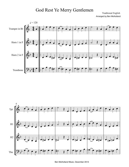 God Rest Ye Merry Gentlemen (arr. Ben Mulholland)