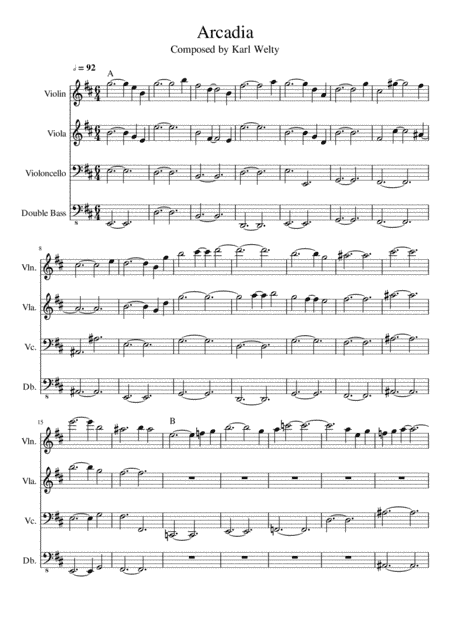 Arcadia - String Quartet in D Major
