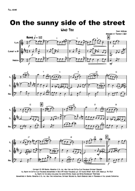 On The Sunny Side Of The Street (arr. Thomas H. Graf)