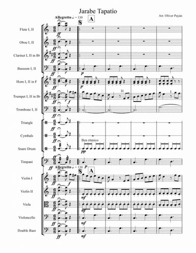 Jarabe tapatío Score and parts (arr. Oliver Payan)