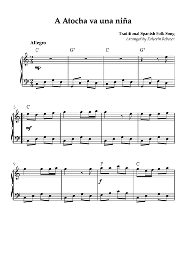 A Atocha va una niña (arr. Kaiserin Rebecca)