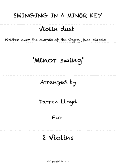 Swinging in a minor key - Gypsy Jazz Violin Duet