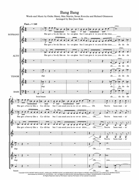 Bang Bang (arr. Ben Jisoo Kim)