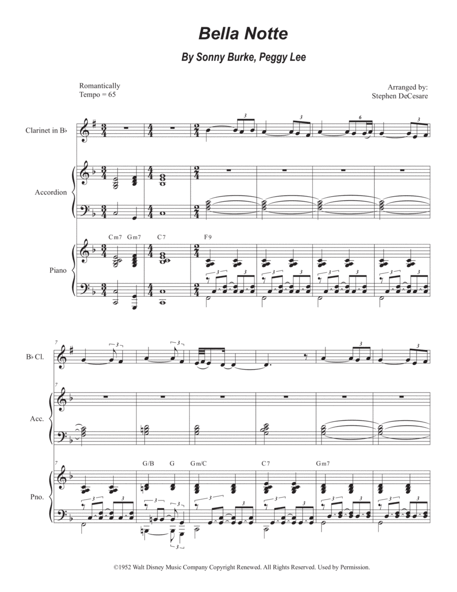 Bella Notte (arr. Stephen DeCesare)