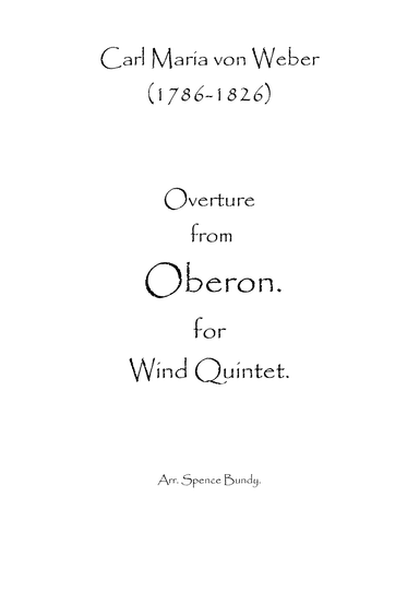 Overture from Oberon (arr. Spence Bundy)