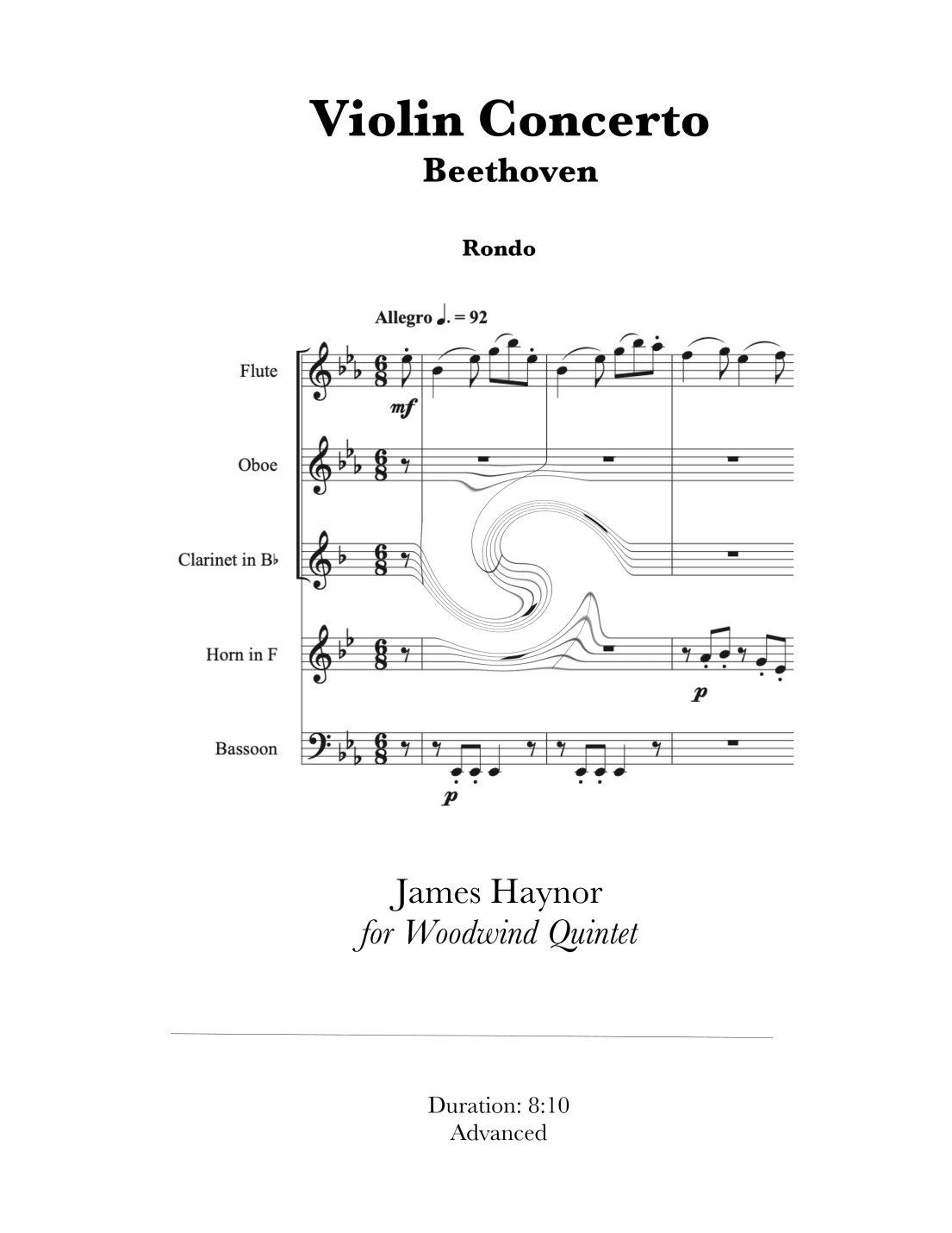 Violin Concerto - Rondo for Woodwind Quintet (arr. James Haynor)
