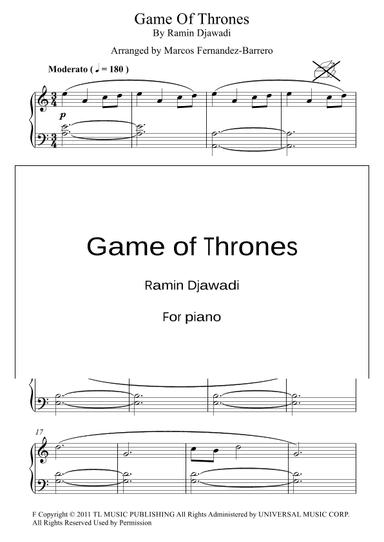 Game Of Thrones (arr. Marcos Fernandez-Barrero)