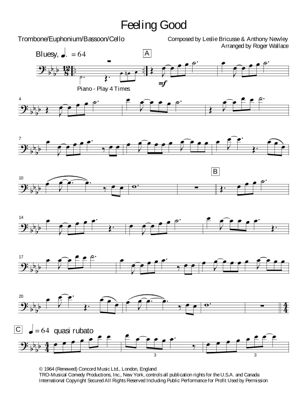 Feeling Good (arr. Roger Wallace)