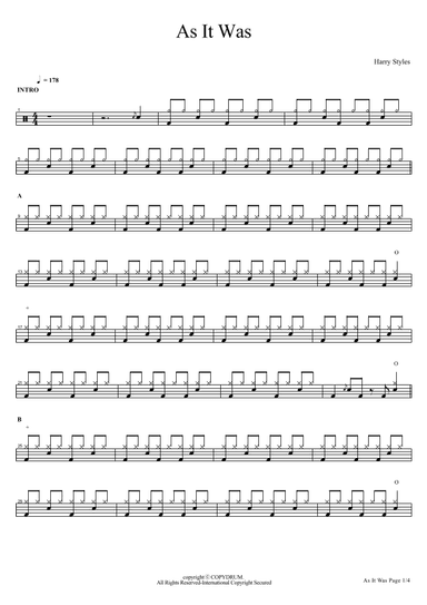 As It Was (arr. COPYDRUM)
