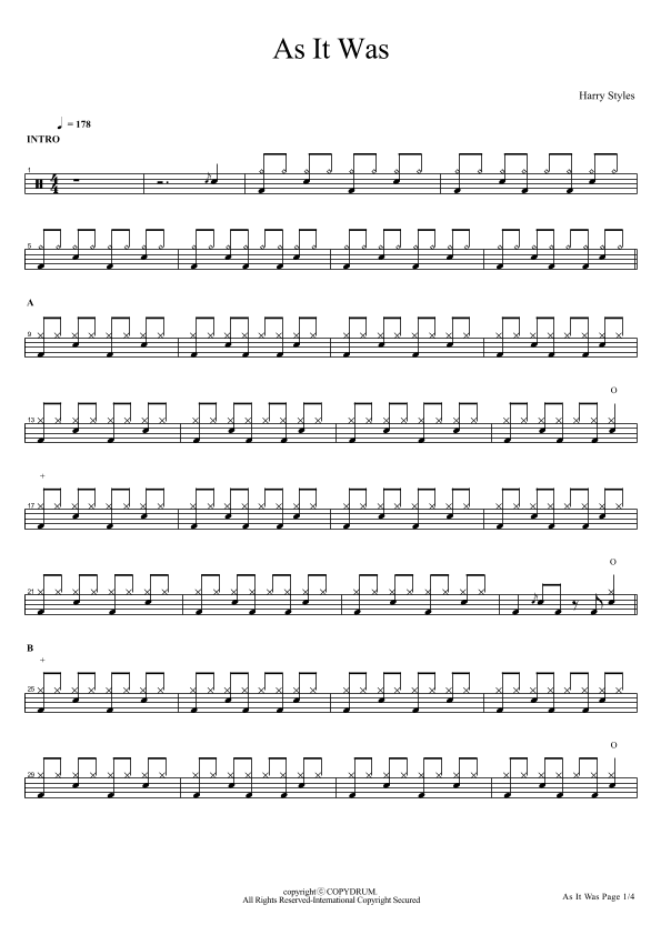 As It Was (arr. COPYDRUM)