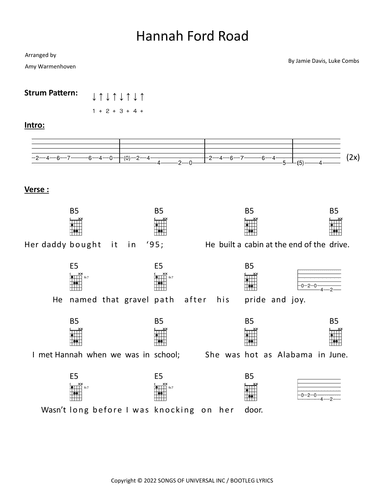 Hannah Ford Road (arr. Amy Warmenhoven)