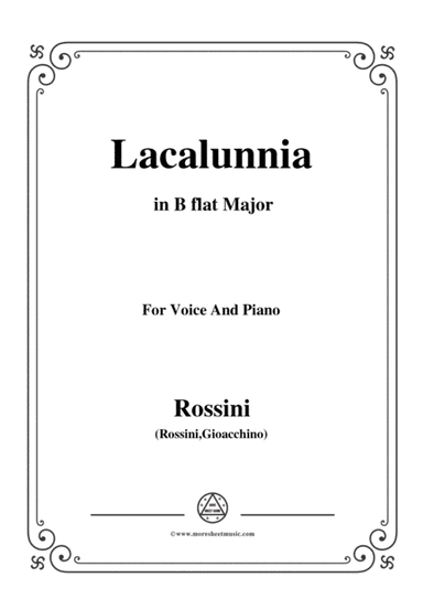 Rossini-La calunnia in B flat Major,for Voice and Piano (arr. MSM)